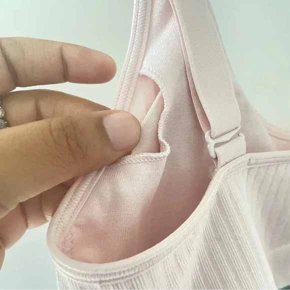 CALVIN KLEIN PINK SPORT RIBBED SEANLESS BRA ADJUSTABLE STRAPS SIZE M - Picture 6 of 12